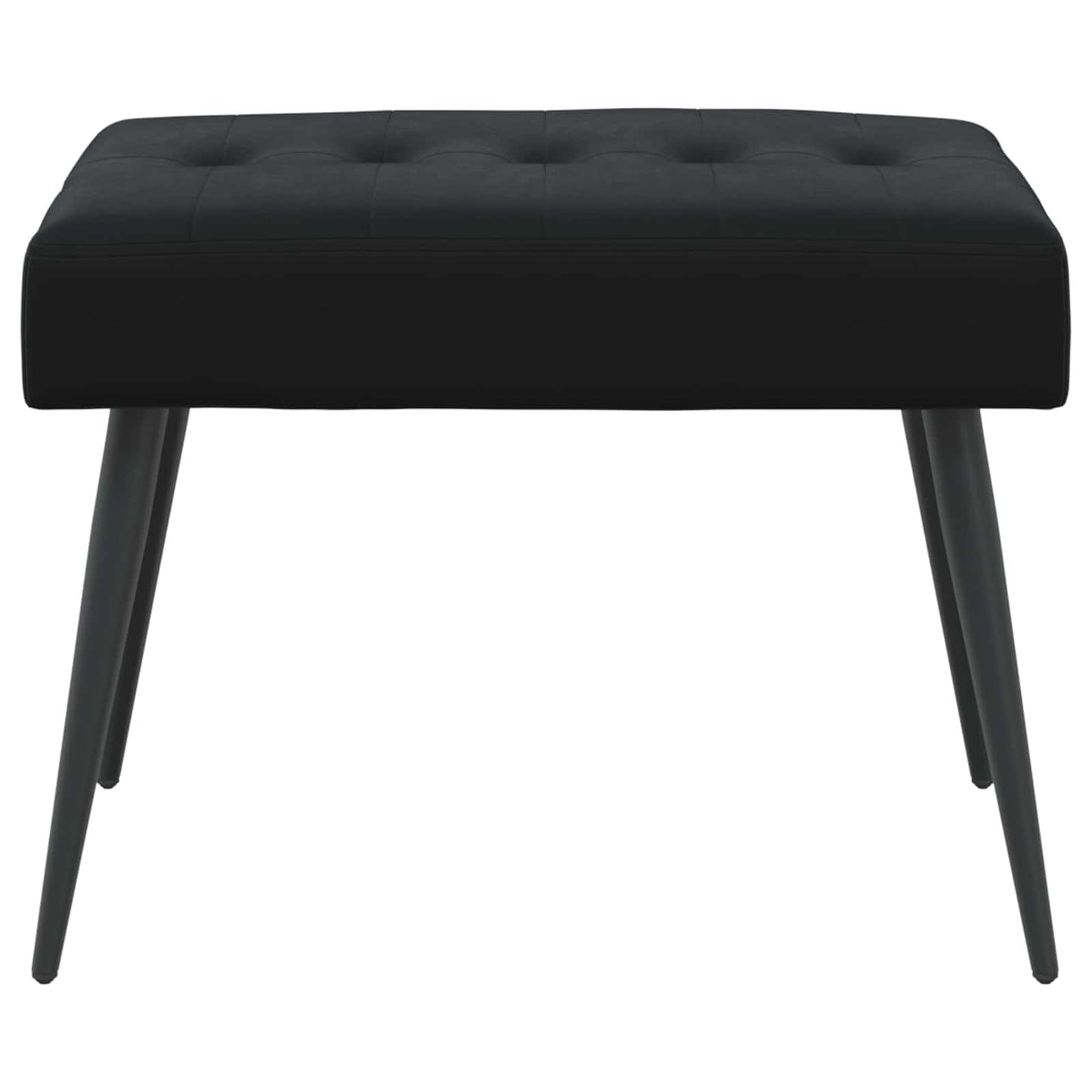 Bank met knoopverstelling Zwart 60 x 40 x 45 cm Fluweel