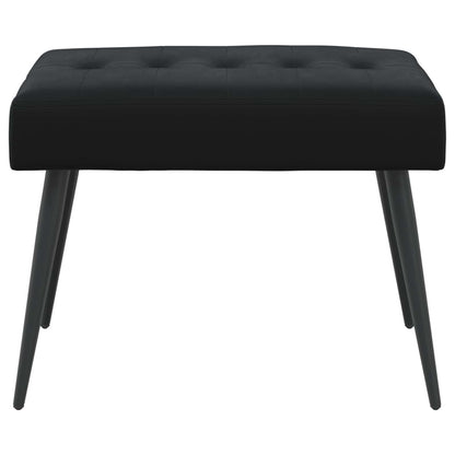 Bank met knoopverstelling Zwart 60 x 40 x 45 cm Fluweel