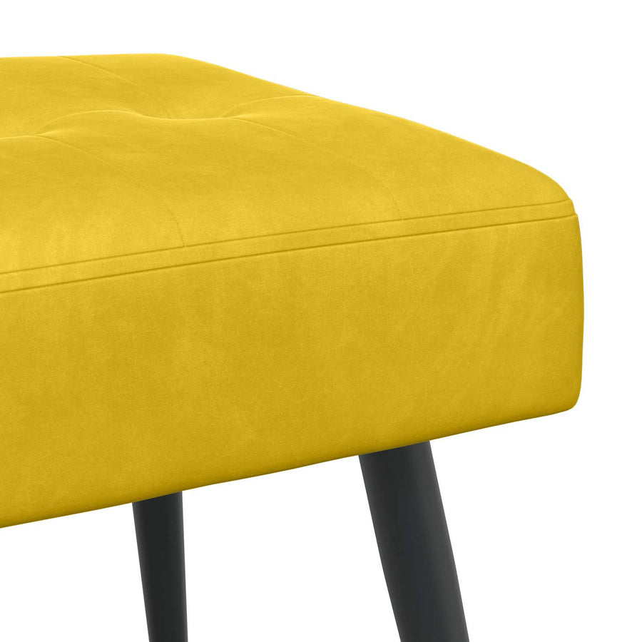 Bank met knoopverstelling Geel 60 x 40 x 45 cm Fluweel