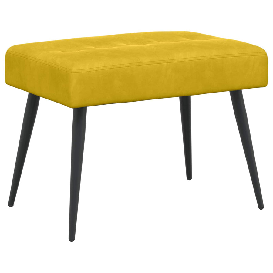 Bank met knoopverstelling Geel 60 x 40 x 45 cm Fluweel