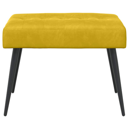 Bank met knoopverstelling Geel 60 x 40 x 45 cm Fluweel