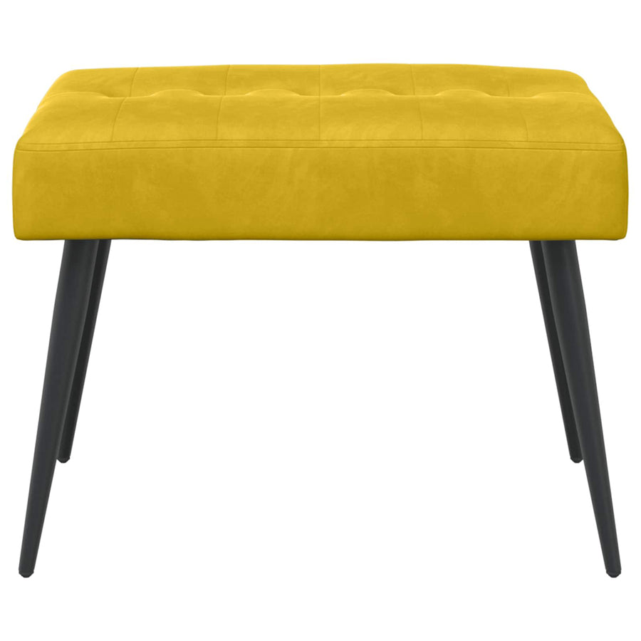 Bank met knoopverstelling Geel 60 x 40 x 45 cm Fluweel