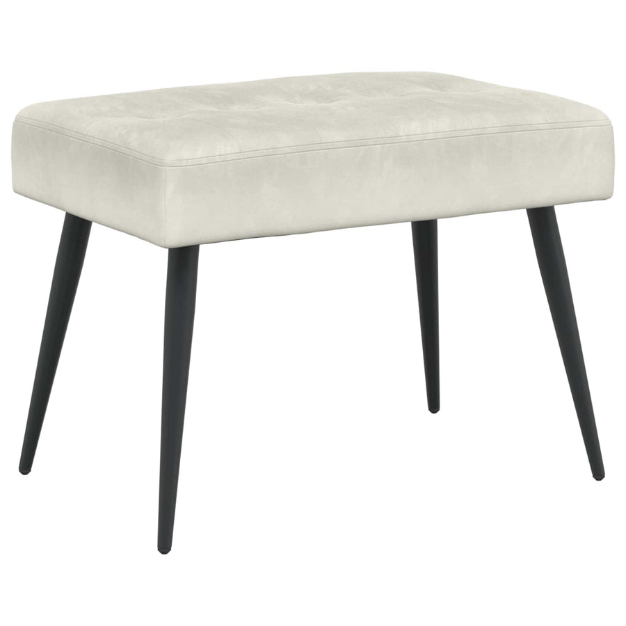 Bank met knoopverstelling Crèmekleurig 60 x 40 x 45 cm Fluweel