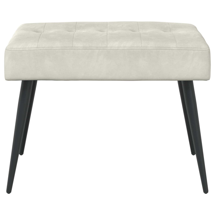 Bank met knoopverstelling Crèmekleurig 60 x 40 x 45 cm Fluweel