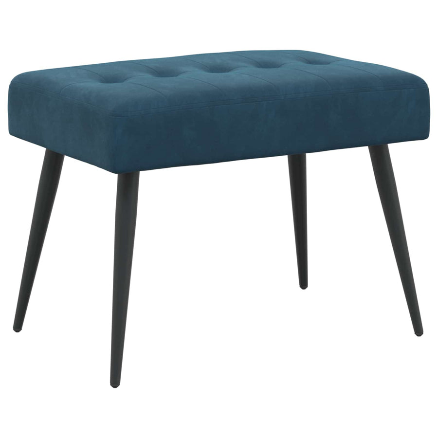 Bank met knoopverstelling Blauw 60 x 40 x 45 cm Fluweel