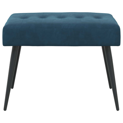 Bank met knoopverstelling Blauw 60 x 40 x 45 cm Fluweel