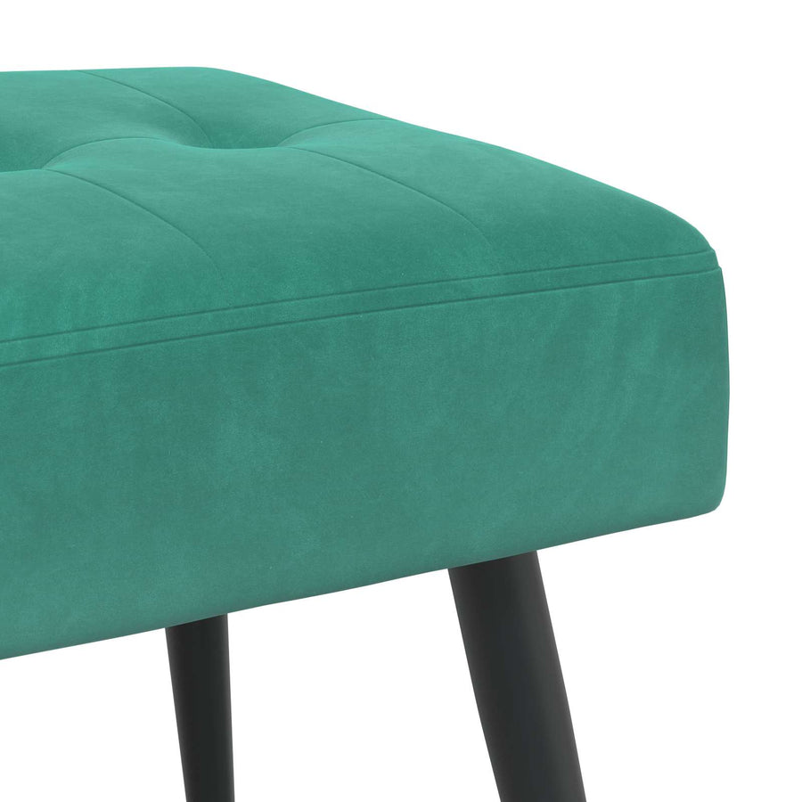 Bank met knoopverstelling Turquoise 60 x 40 x 45 cm Fluweel