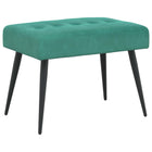 Bank turquoise fluweel 60x40x45 cm
