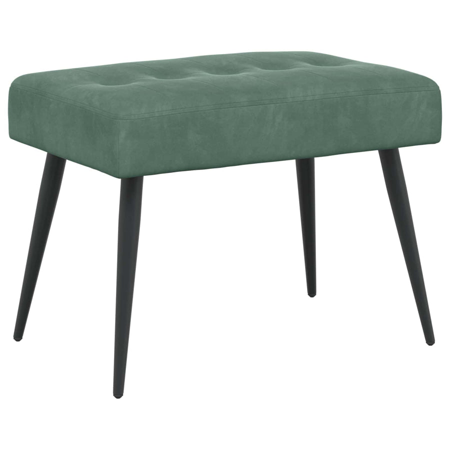 Bank met knoopverstelling Zeegroen 60 x 40 x 45 cm Fluweel