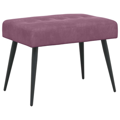 Bank met knoopverstelling Paars 60 x 40 x 45 cm Fluweel