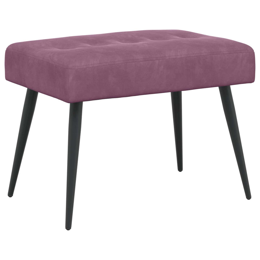 Bank met knoopverstelling Paars 60 x 40 x 45 cm Fluweel