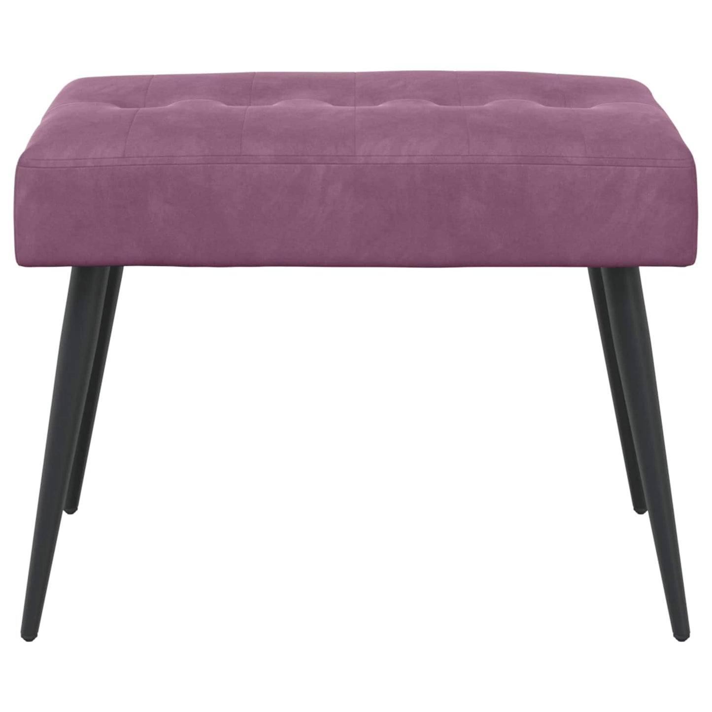 Bank met knoopverstelling Paars 60 x 40 x 45 cm Fluweel