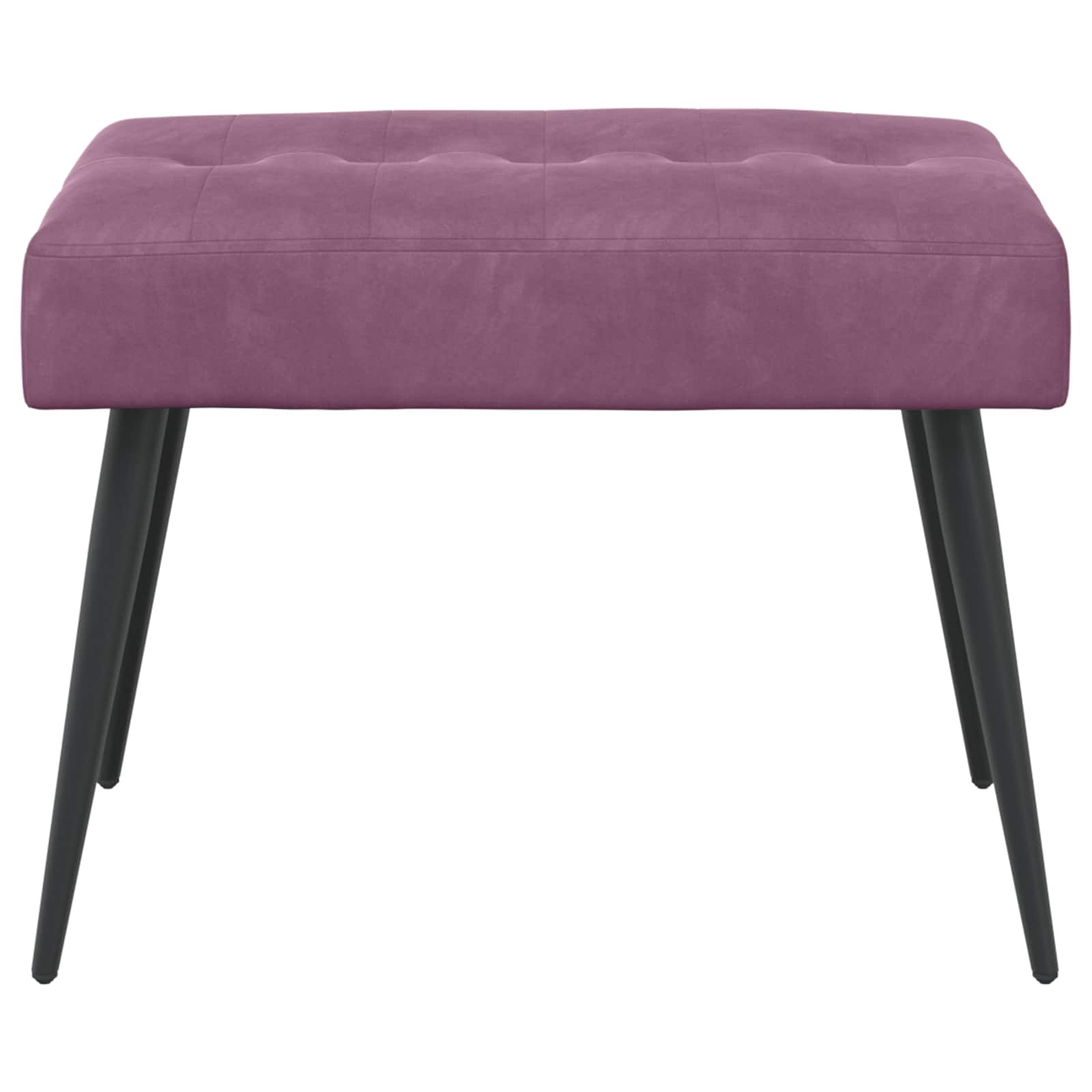Bank met knoopverstelling Paars 60 x 40 x 45 cm Fluweel