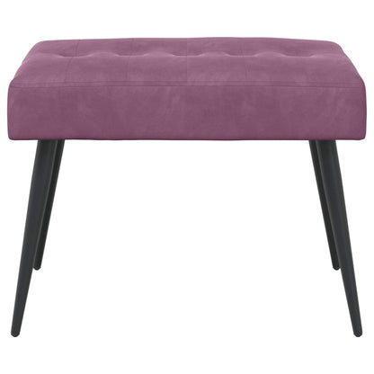 Bank met knoopverstelling Paars 60 x 40 x 45 cm Fluweel