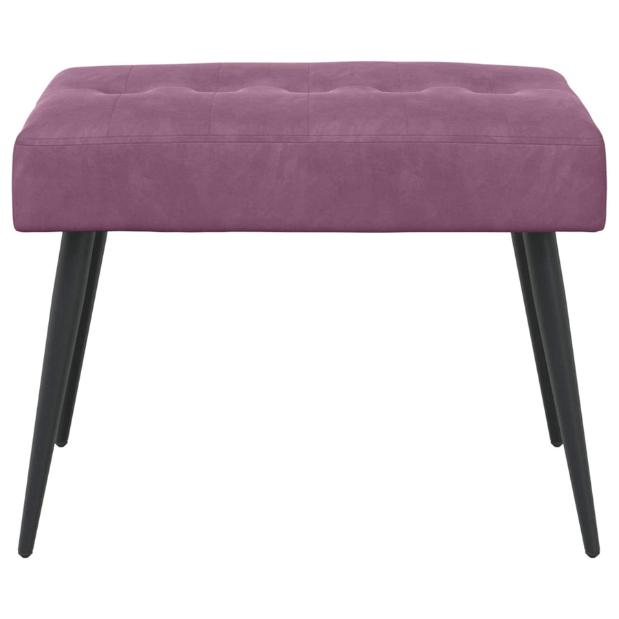 Bank met knoopverstelling Paars 60 x 40 x 45 cm Fluweel