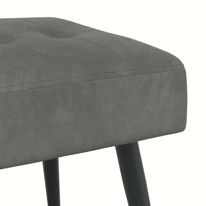 Bank met knoopverstelling Donkergrijs 80 x 40 x 46 cm Fluweel