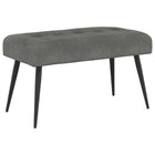 Bank donkergrijs 80x40x46 cm fluweel