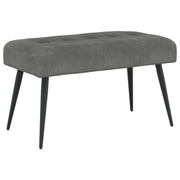 Bank donkergrijs 80x40x46 cm fluweel