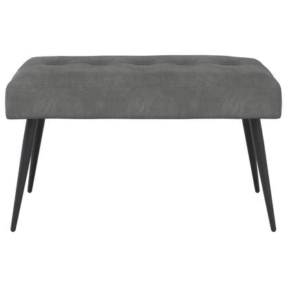 Bank met knoopverstelling Donkergrijs 80 x 40 x 46 cm Fluweel