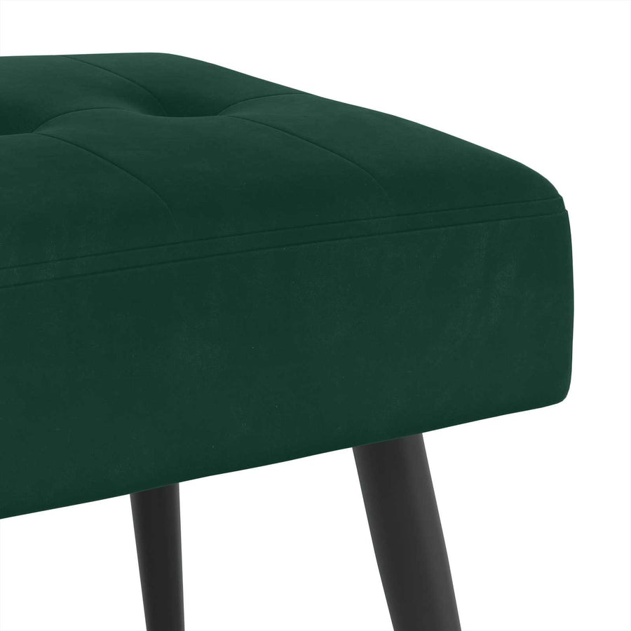 Bank met knoopverstelling Donkergroen 80 x 40 x 46 cm Fluweel
