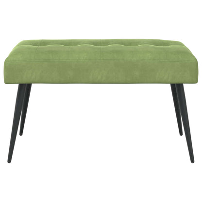Bank met knoopverstelling Lichtgroen 80 x 40 x 46 cm Fluweel