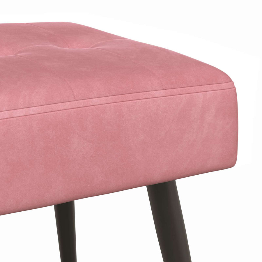 Bank met knoopverstelling Roze 80 x 40 x 46 cm Fluweel