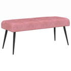 Bank roze 80x40x46 cm fluweel