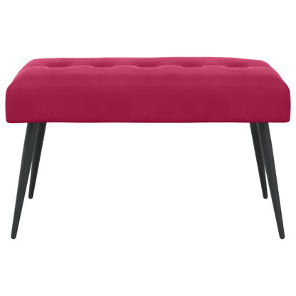 Bank met knoopverstelling Wijnrood 80 x 40 x 46 cm Fluweel