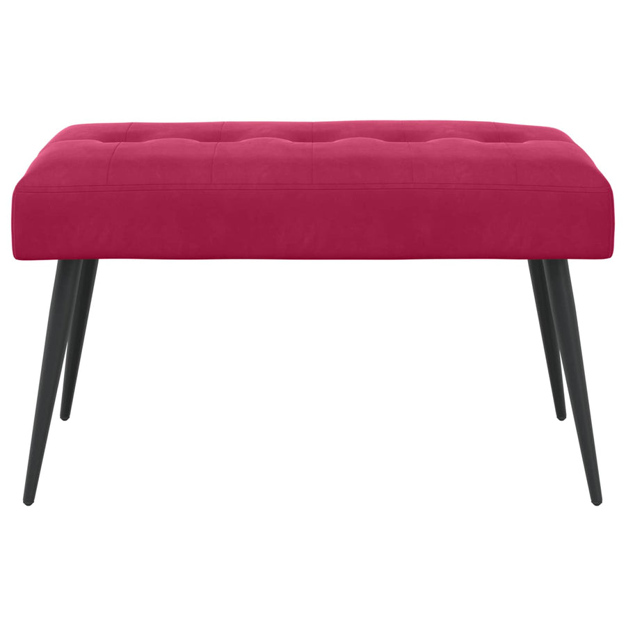 Bank met knoopverstelling Wijnrood 80 x 40 x 46 cm Fluweel
