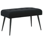 Bank fluweel zwart 80x40x46 cm