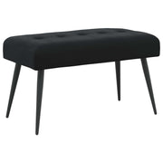 Bank fluweel zwart 80x40x46 cm