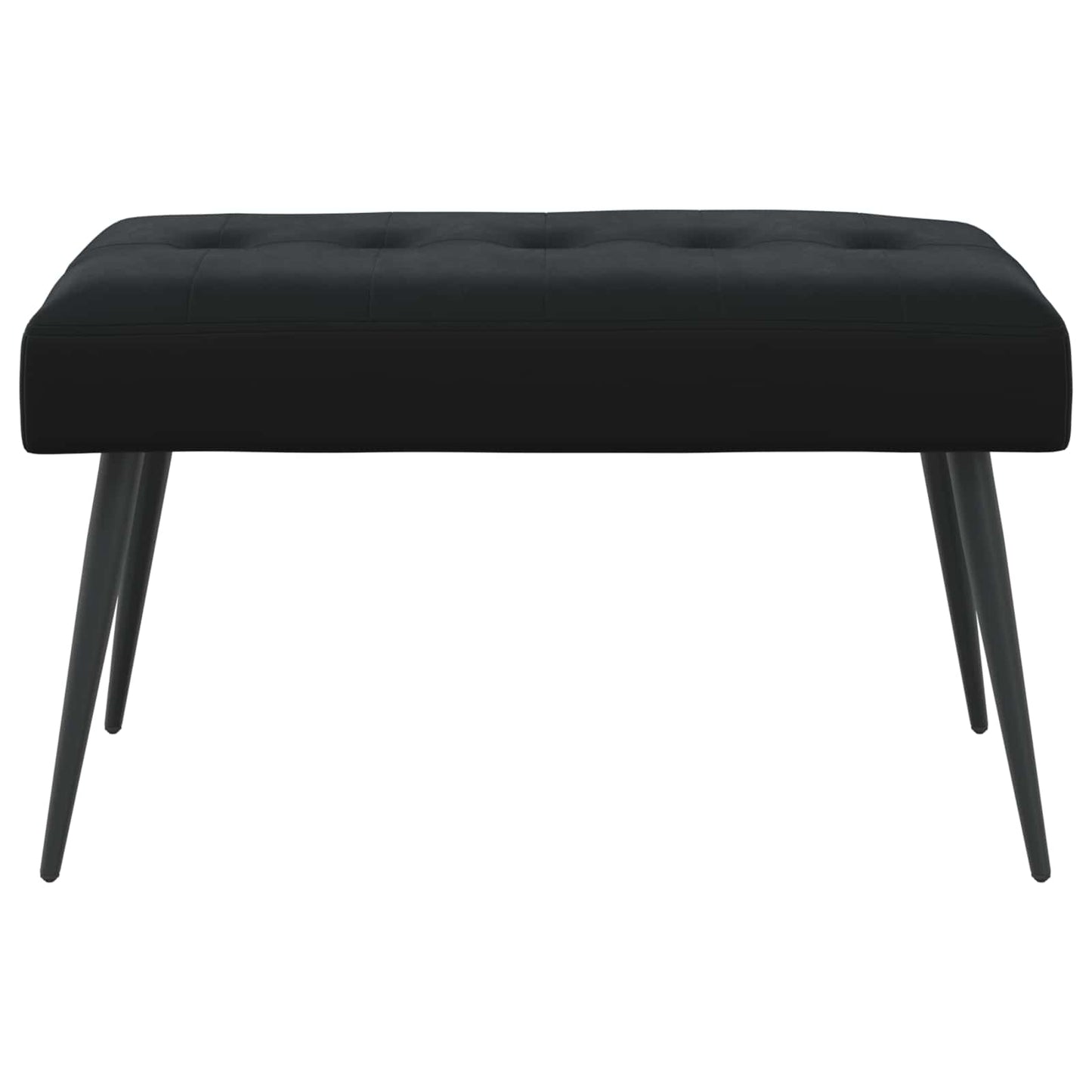Bank met knoopverstelling Zwart 80 x 40 x 46 cm Fluweel