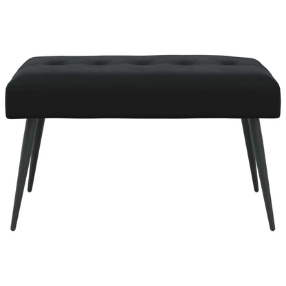 Bank met knoopverstelling Zwart 80 x 40 x 46 cm Fluweel