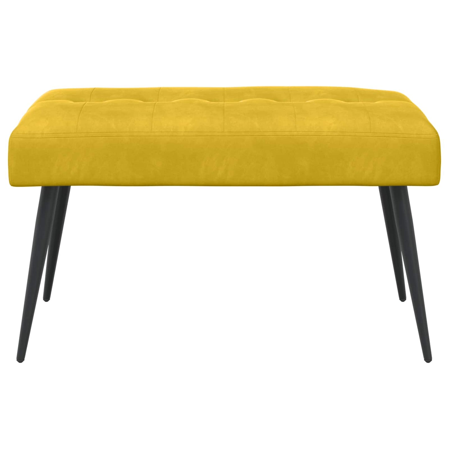 Bank met knoopverstelling Geel 80 x 40 x 46 cm Fluweel