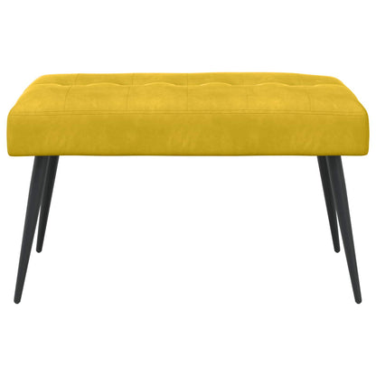 Bank met knoopverstelling Geel 80 x 40 x 46 cm Fluweel