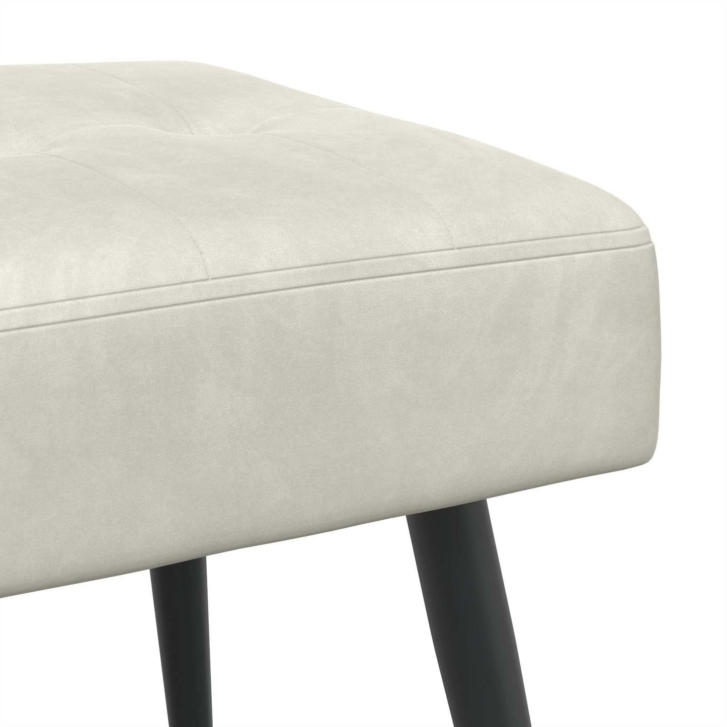Bank met knoopverstelling Crèmekleurig 80 x 40 x 46 cm Fluweel