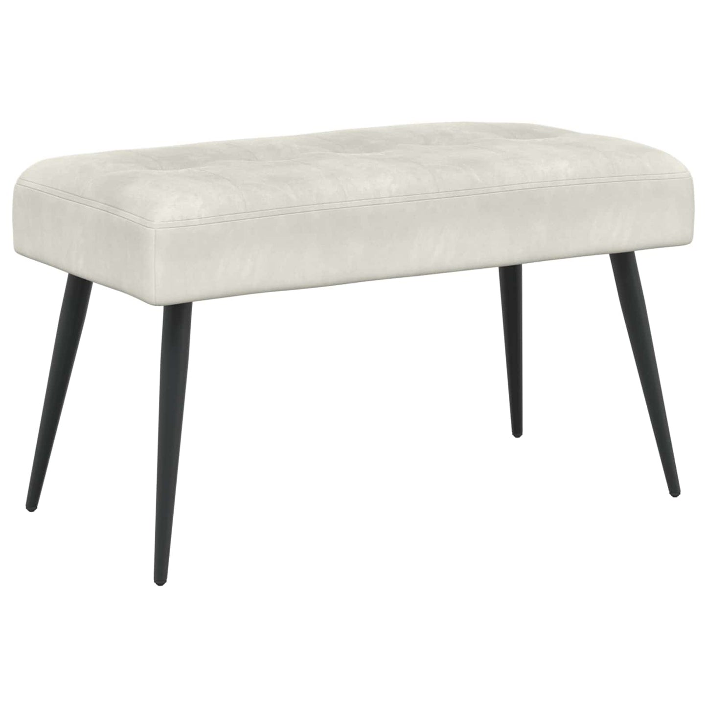 Bank met knoopverstelling Crèmekleurig 80 x 40 x 46 cm Fluweel
