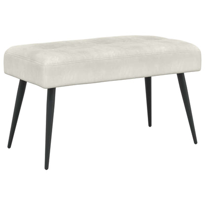 Bank met knoopverstelling Crèmekleurig 80 x 40 x 46 cm Fluweel