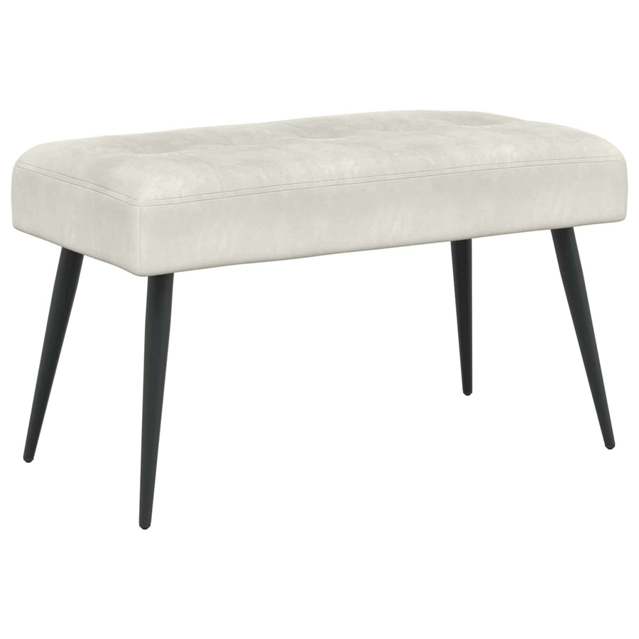 Bank met knoopverstelling Crèmekleurig 80 x 40 x 46 cm Fluweel