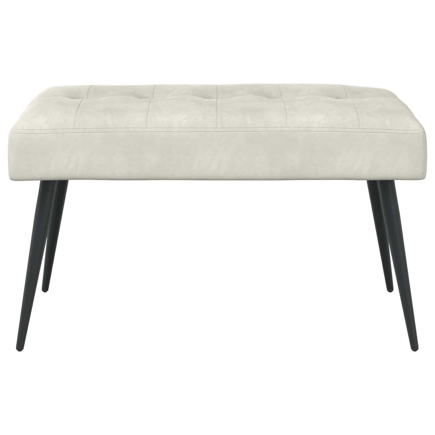 Bank met knoopverstelling Crèmekleurig 80 x 40 x 46 cm Fluweel