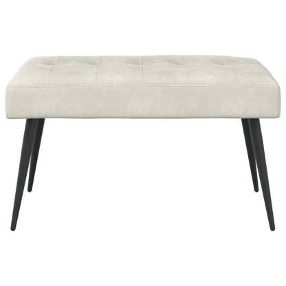 Bank met knoopverstelling Crèmekleurig 80 x 40 x 46 cm Fluweel