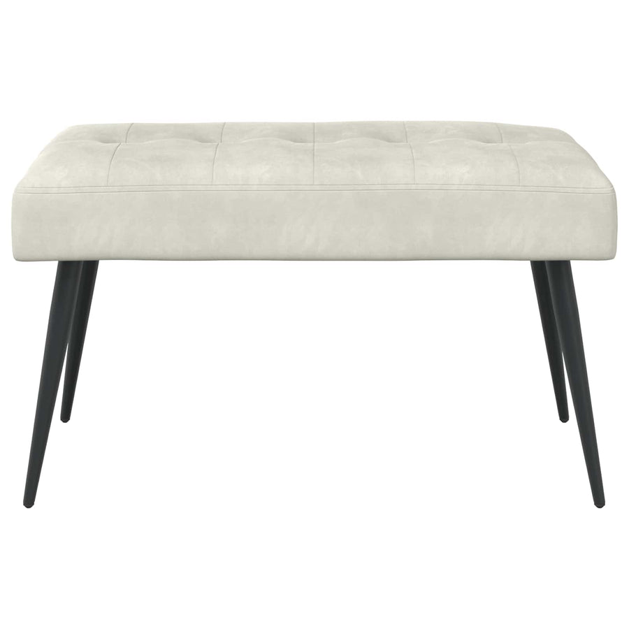 Bank met knoopverstelling Crèmekleurig 80 x 40 x 46 cm Fluweel