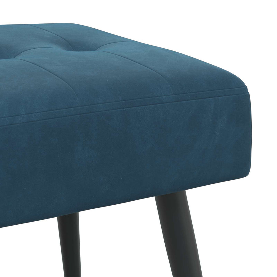 Bank met knoopverstelling Blauw 80 x 40 x 46 cm Fluweel