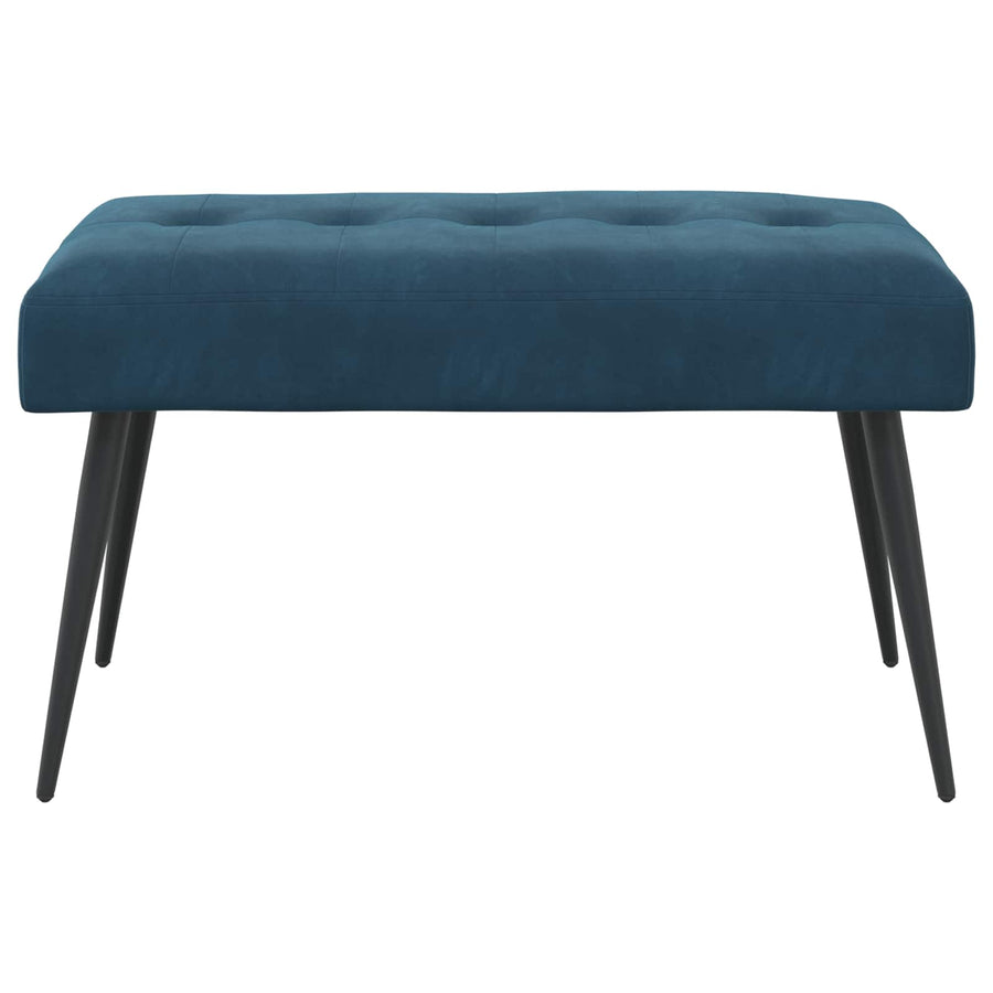Bank met knoopverstelling Blauw 80 x 40 x 46 cm Fluweel