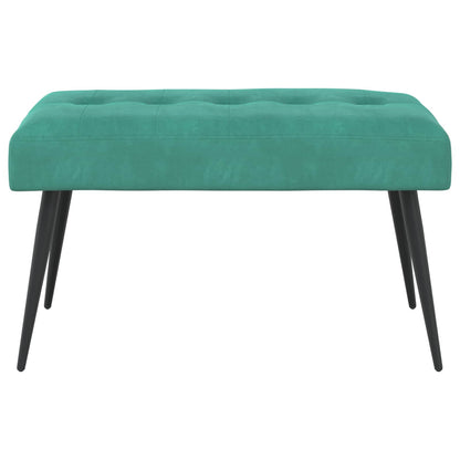 Bank met knoopverstelling Turquoise 80 x 40 x 46 cm Fluweel