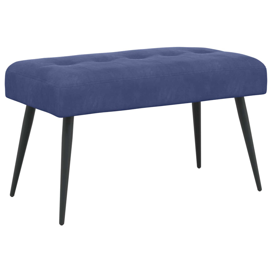 Bank met knoopverstelling Politieblauw 80 x 40 x 46 cm Fluweel