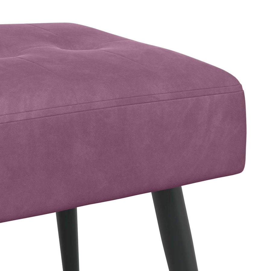 Bank met knoopverstelling Paars 80 x 40 x 46 cm Fluweel