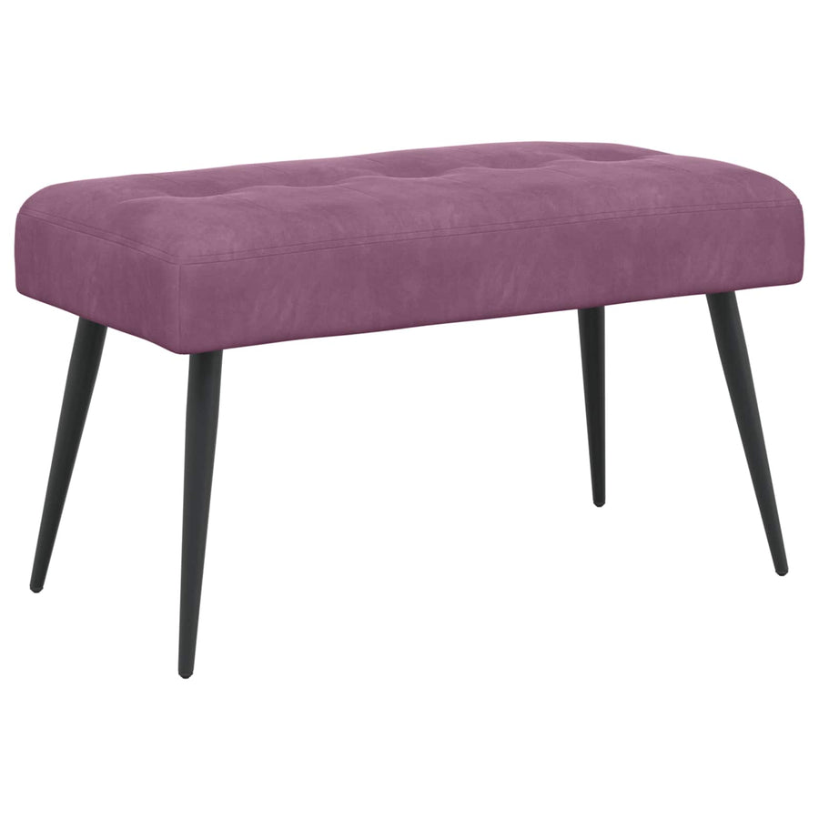 Bank met knoopverstelling Paars 80 x 40 x 46 cm Fluweel
