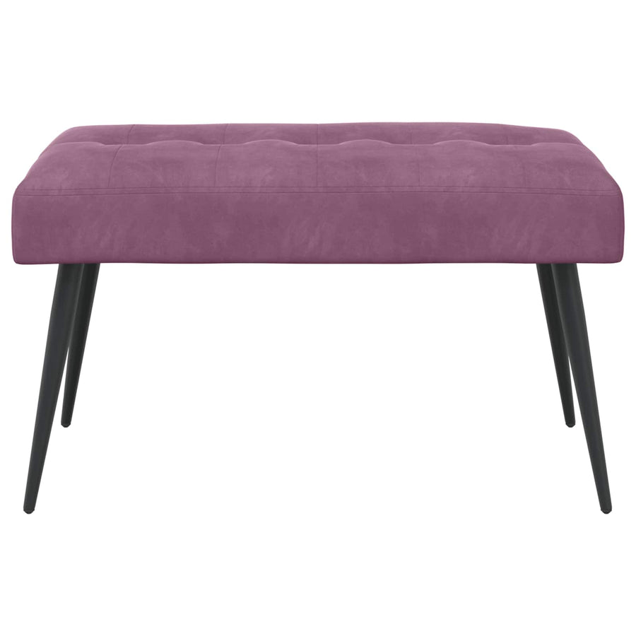 Bank met knoopverstelling Paars 80 x 40 x 46 cm Fluweel
