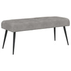 Bank lichtgrijs fluweel 110x40x46 cm